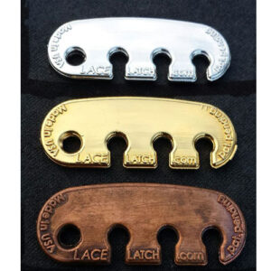 Metal coated Lace Latch for extra durability andf style